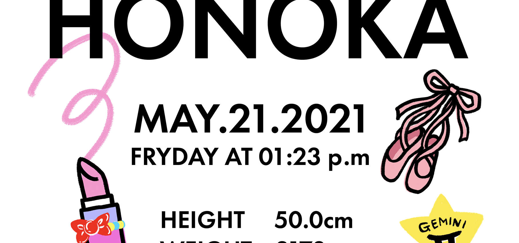 HONOKA’s Birthday poster Illustration